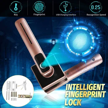 

Biometric Fingerprint Door Lock Intelligent Smart Electronic Lock For Home and Office Security Anti-Corrosion Anti-theft Hotels