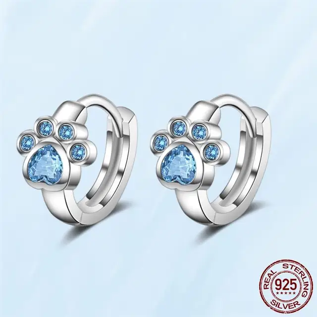 Silver Earrings Real 925 Sterling Silver Asymmetrical Heart Hoop Earrings for Women Fashion Silver Earring Jewelry Gift PAE075