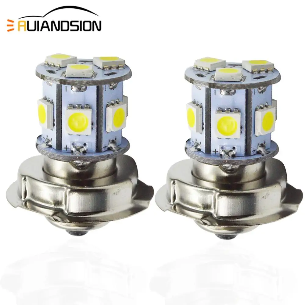 2 шт. DC 10 80V 6V 12V мотоцикл P26S 3W светодиодный 9SMD 5050 Мотоцикл головной светильник