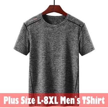

Quick Dry Sport T Shirt Men Summer Breathable Casual T-shirts Big Size L-5XL 6XL 7XL 8XL Top Tees Gym Tshirt Clothes for Men Boy