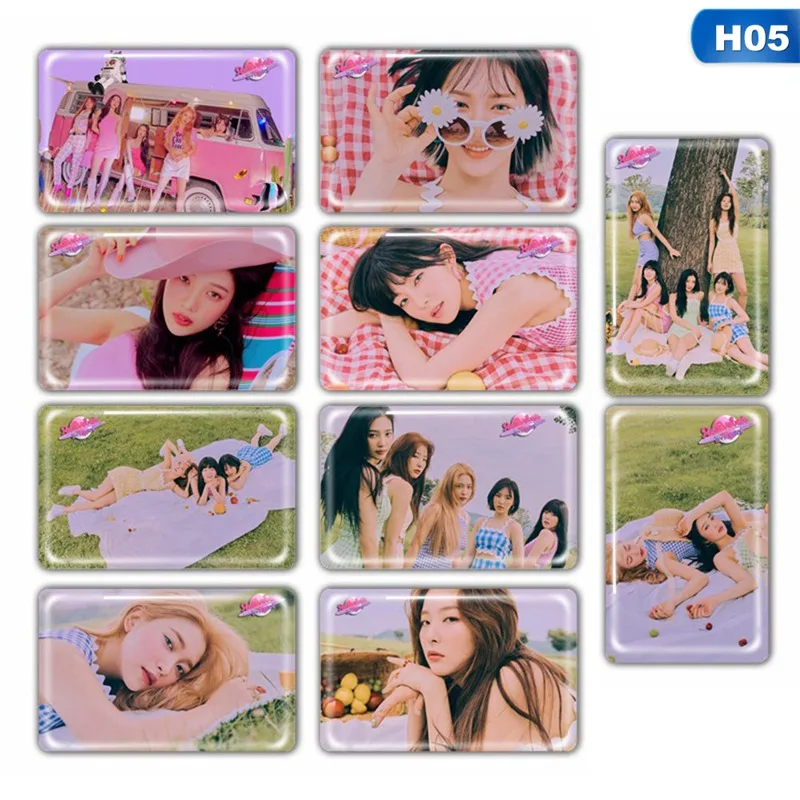 05 10 шт./компл. Kpop красный бархат идеальный липкий кристалл фото карты стикер фотография фотостудии игрушек, для подарка, для фанатов Канцелярский набор - Цвет: 05