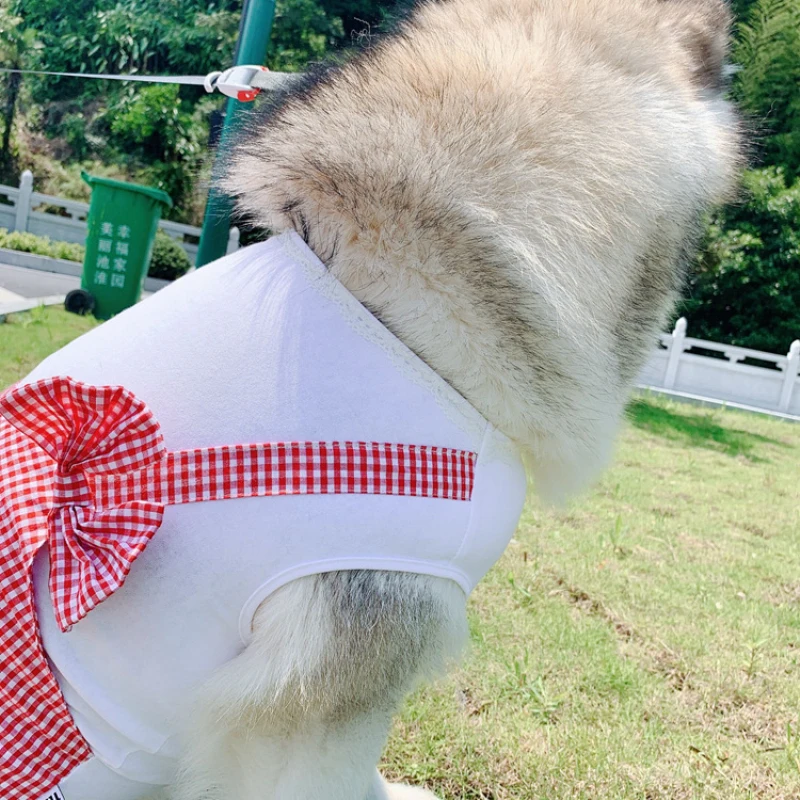 Летнее платье для собак; Одежда для собак Poodle Bichon Corgi; Одежда для собак Samoyed Husky; золотистый ретривер; одежда для больших собак; одежда для больших питомцев; Прямая поставка