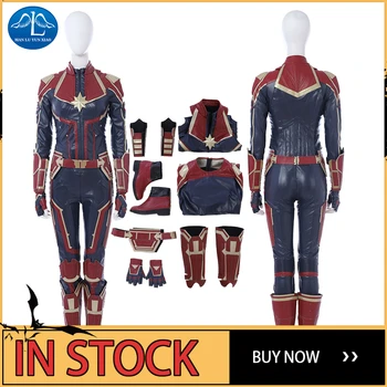 

Manluyunxiao Captain Marvel Cosplay Halloween Costumes For Women Movie Superhero Carol Danvers Ms Marvel Outfit Custom Made
