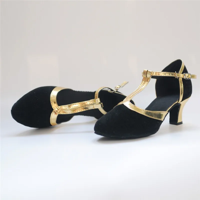 New Women Ladies Ballroom Party Latin Dance Shoes Closed Toe Black Moderin Dancing Shoes Tango Salsa Performance Heels 5cm #2g29 (5)