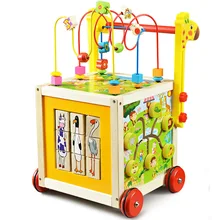 Шарик-ваш заказ прямо к этому поставщику игрушка ходунки из массива дерева тележка для защиты от падения мульти-функциональный деревянный ходунки Детская игрушка