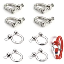 5 шт. цинковый сплав U форма O форма Скоба для наружного кемпинга Туризм выживания Веревка Браслеты Пряжка подковы вспомогательный карабин