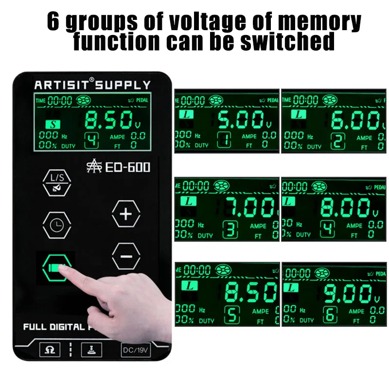 90 V-240 V умный цифровой источник питания для татуировок сенсорный ЖК-дисплей трансформатор- MS