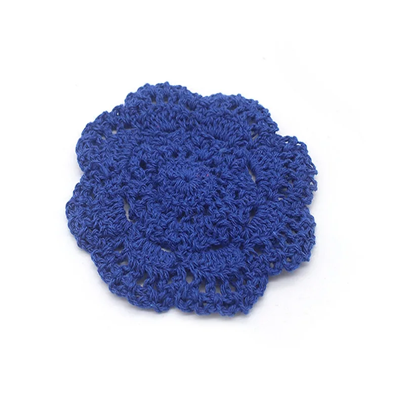 royal blue 50 шт./упак. Настольный коврик для обеденного стола хлопок ручной работы бамбуковые салфетки Coaster Кухня аксессуары - Цвет: royal blue