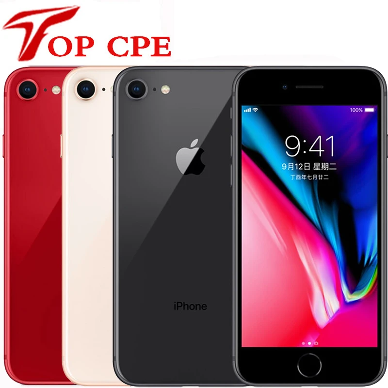 Original apple iphone 8 8 p 8 plus 64gb/256gb hexa núcleo 3d touch id lte wifi 12.0mp 4.7 "/5.5" impressão digital usado telefone móvel