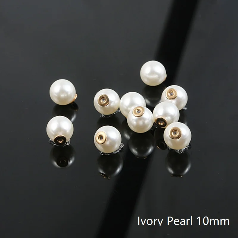 10mm 20 шт./лот, имитация жемчуга, круглые кулоны и подвески для рукоделия, серьги-капли, фурнитура для изготовления ювелирных изделий, аксессуары - Цвет: 10mm