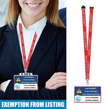 

Newly Travel and Shopping Exemption Personalised Disability Health ID Card with Card Holder and Lanyard TE889