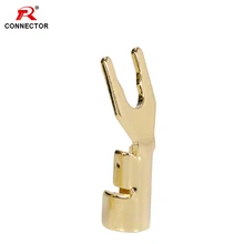 8 шт. динамик Banana Spade штекер Jack Solderless Y вилка позолоченный адаптер для проводов кабель Новое поступление