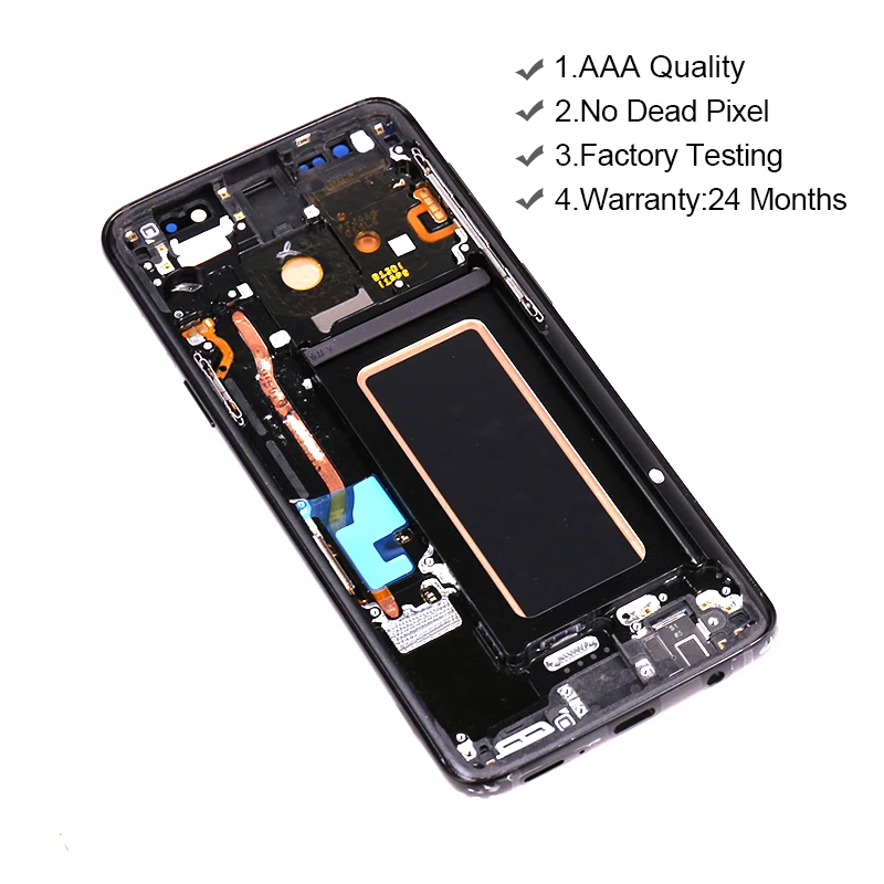 Супер AMOLED lcd для SAMSUNG Galaxy S9 lcd сенсорный экран дигитайзер с рамкой для Galaxy G960 lcd Новинка
