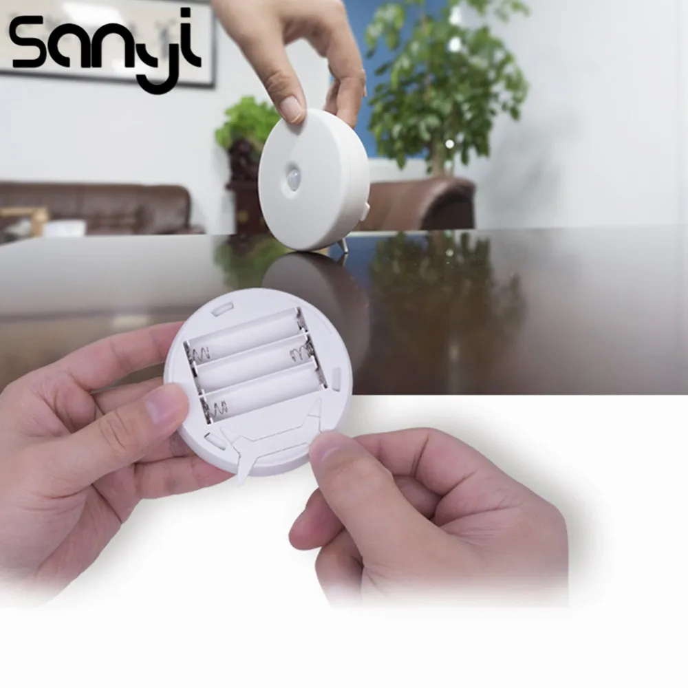 

Night Light with PIR Motion Sensor Infrared Body Lamp for Closet Bathroom PIR Sensor Night Lighting Power by 3xAAA Battery