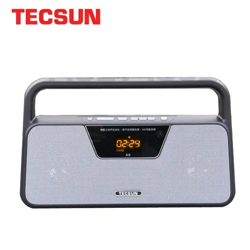 TECSUN A9 FM стерео радио прием светодиодный цифровой дисплей MP3 плеер Компьютер