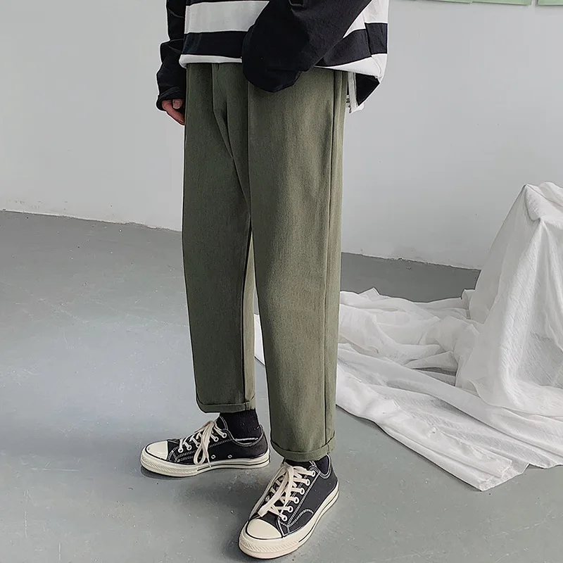 

Pants Men's Korean-style Trend Versatile Straight-leg Pants Autumn 2019 New Style Solid Color Sports Casual Trousers Men'S Wear