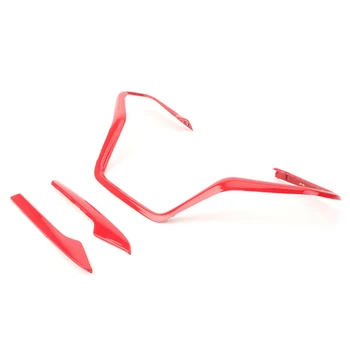 

3 Pcs / Set Trim Steering Wheel Cover 2016-2018 Red ABS High Quality Durable