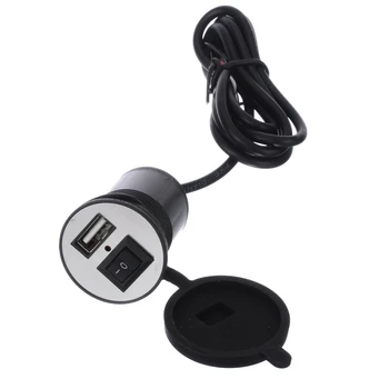 

Car Boat Motorcycle Cigarette Lighter Sockets Power Plug Outlet Power Charger Adapter With Switch Cigarette Lighter USB Charger