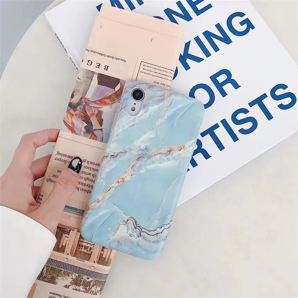 Классный Синий Розовый Камень Мраморный чехол для телефона funda huawei Nova 3 3i P20 pro lite