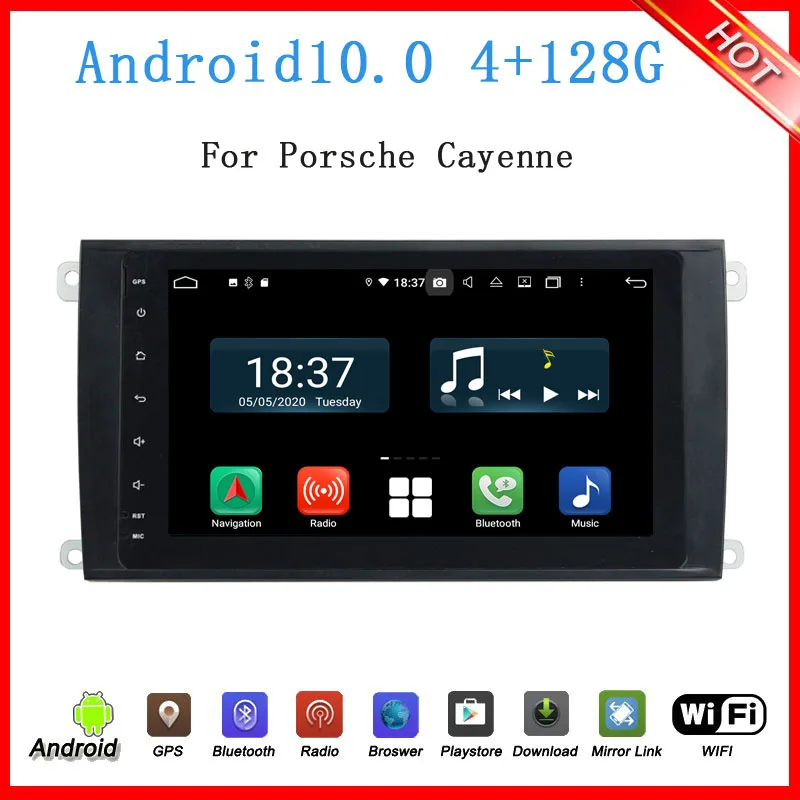 Автомобильное радио 4 + 128G Android 10 для PORSCHE Cayenne 2005-2010 автомобильный мультимедийный