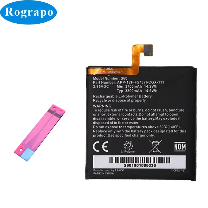 Bateria 100% original de alta capacidade para caterpillar cat s60 s50 s41 s40 s30 APP 12F F57571 CGX 111 baterias de telefone bateria  509