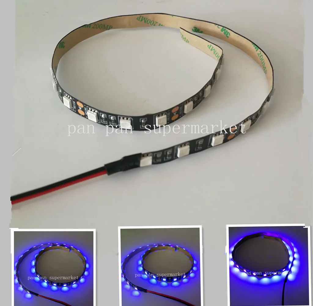 УФ светодиодная ленсветильник 5050 SMD 60Led s/m 395 405nm ультрафиолетовая Диодная лента