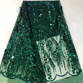 

Fashion irregular size sequin embroidery French tulle lace beautiful skirt design fabric