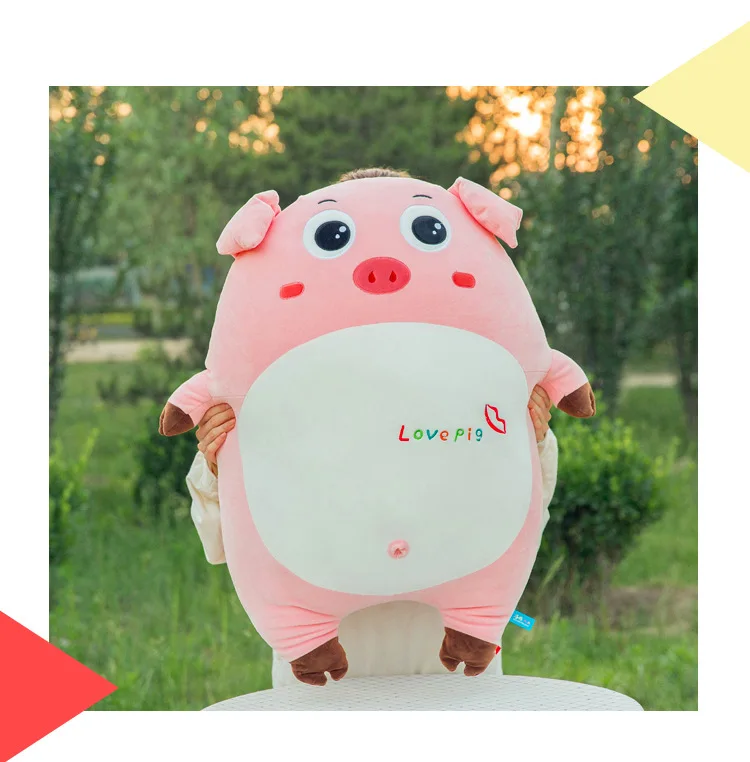 Розовая свинья Подушка вниз хлопок милый чучела свинья игрушка мультфильм кукла поддержка