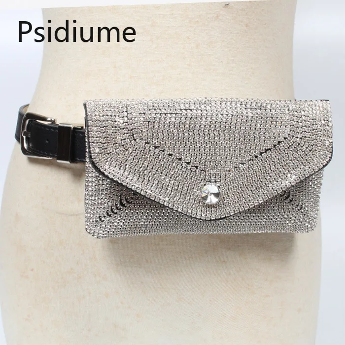 Blingbling сверкающий мини-Пояс съемный двойной использование Tide декоративный ремень