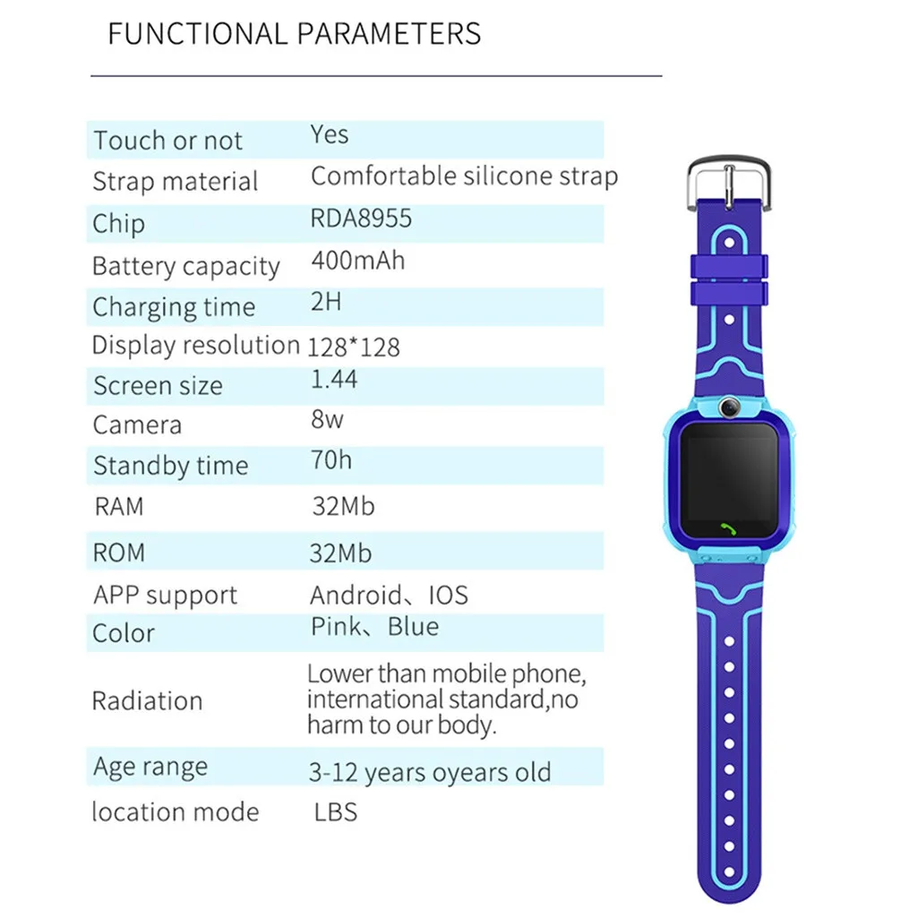 Смарт-часы Детские Смарт-часы телефон музыка smartwatch для детей от 3 до 12 лет девочки дропшиппинг