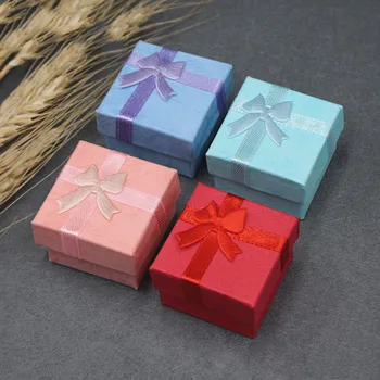 

4*4cm High Quality Jewelry Organizer Box Rings Storage Box Small Gift Box For Rings Earrings Jewelry Packaging & Display Tool