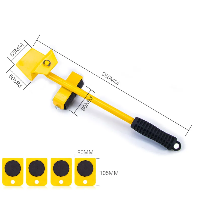 

5pcs Heavy Object Mover Set Portable Move Handling Tool for Furnitures Fish Tank ASD88