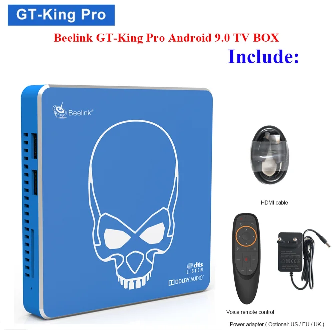4GB DDR4 64GB EMMC Beelink GT-King Pro Android 9,0 Smart tv BOX 4 Гб 64 Гб Amlogic S922X-H BT 4,1 2,4 ГГц+ 5,8 ГГц Hi-Fi без потерь звук ТВ коробка - Цвет: 4GB DDR4 64GB EMMC