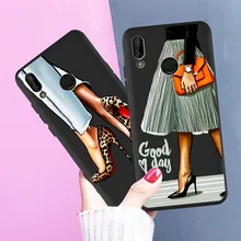 Fashion High heels Girl Woman Luxury Phone Case For Huawei 20 P20 Lite Pro P30 Pro Lite P40 Pro Mate 20 Pro Mate 30 Pro Cover