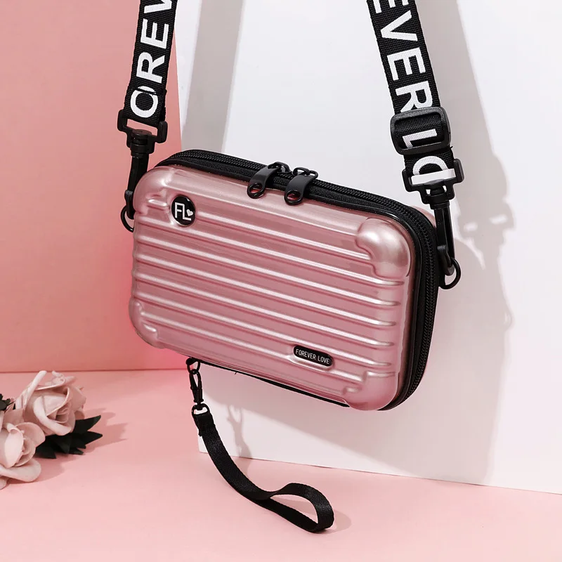 Брендовые роскошные женские сумки через плечо в форме коробки, модная дизайнерская сумочка клатч, женские мини сумки через плечо, высокое качество - Цвет: Rose gold