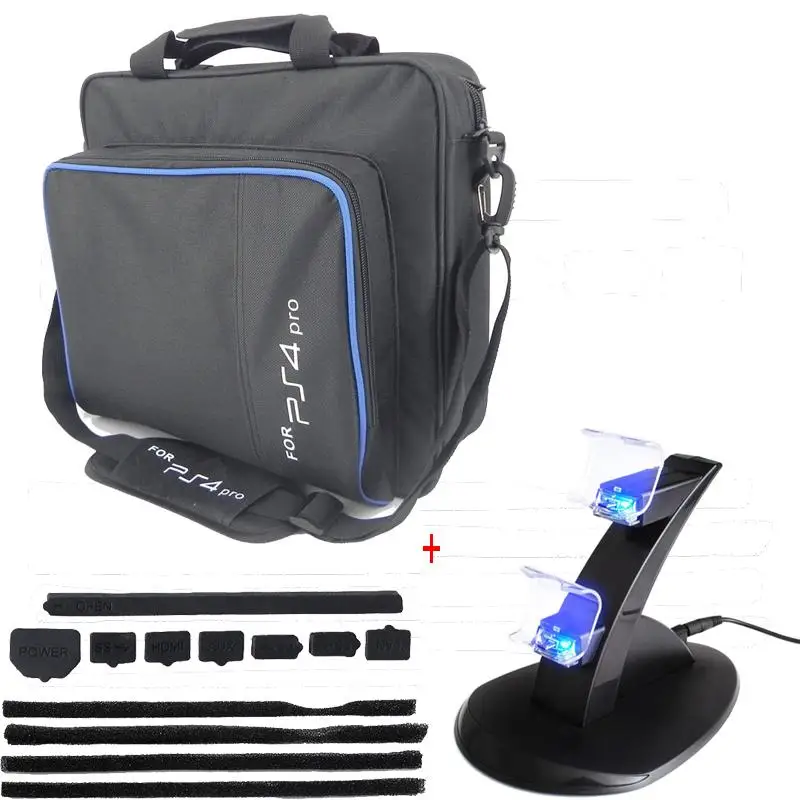 

PS4 Pro Accessories Play Station 4 Pro Console Storage Bag Joystick PS4 Controller Charger Stand Dust Proof for PlayStation Pro