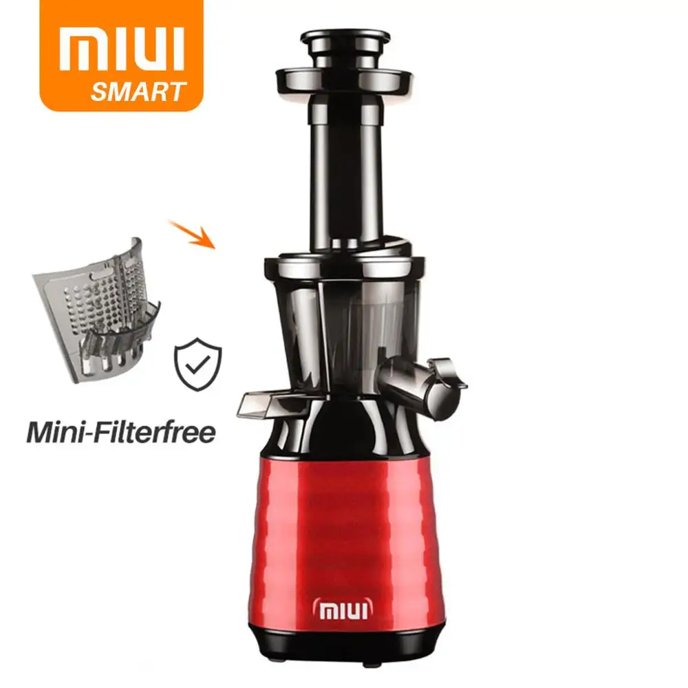 MIUI Slow juicer Cold press juicer Multi-segment helical masticating juice extractor Mini-FilterFree patented Deft Smart Strip