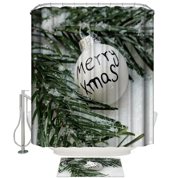 

Christmas, Festival, Celebration Shower Curtain Set Bathroom Decor