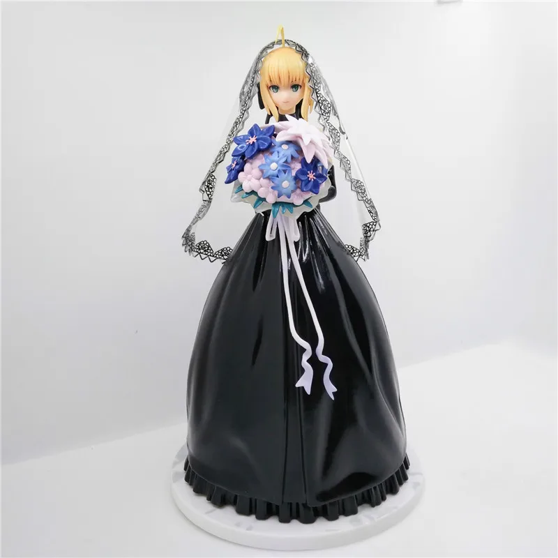 Аниме Fate/stay Night Joan of Arc Saber Arutoria Pendoragon Королевское черное платье GK ПВХ фигурка Коллекционная модель игрушки M3223