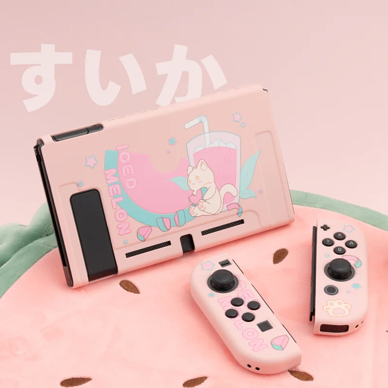 Geekshare Nintendo Switch арбуз Кот мультфильм розовая девушка летняя сказочная Лига ТПУ