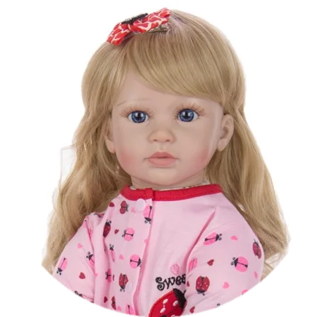 DollMai 60 см силиконовый реборн настоящий ребенок реалистичный малыш девочка Bonecas малыш кукла Bebe Reborn Brinquedos Reborn игрушки для детей Подарки