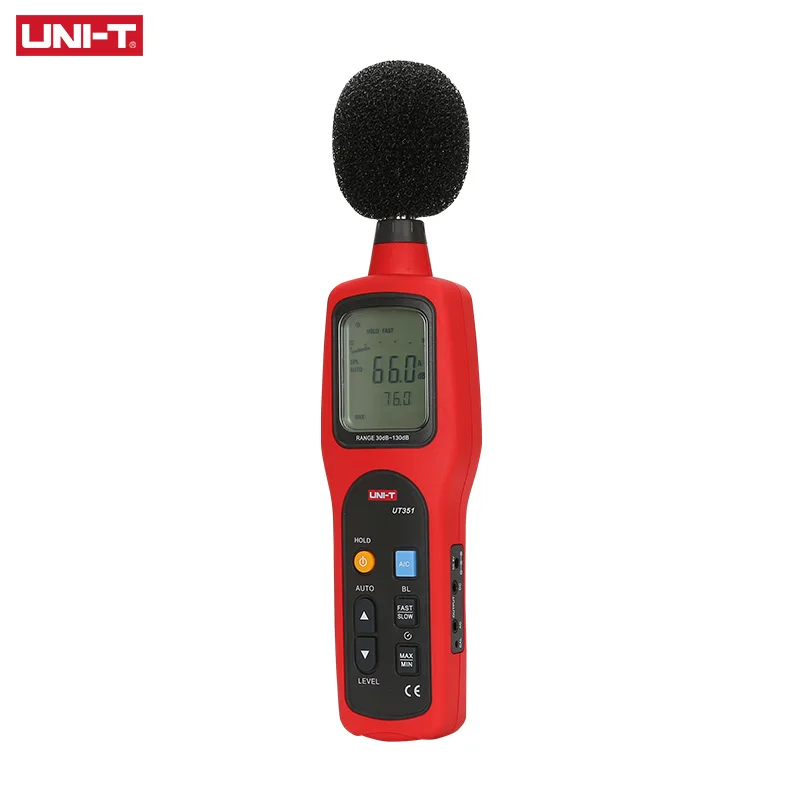 Цифровой измеритель уровня звука UNI T UT351 30 130 дБ децибел регистратор детектор