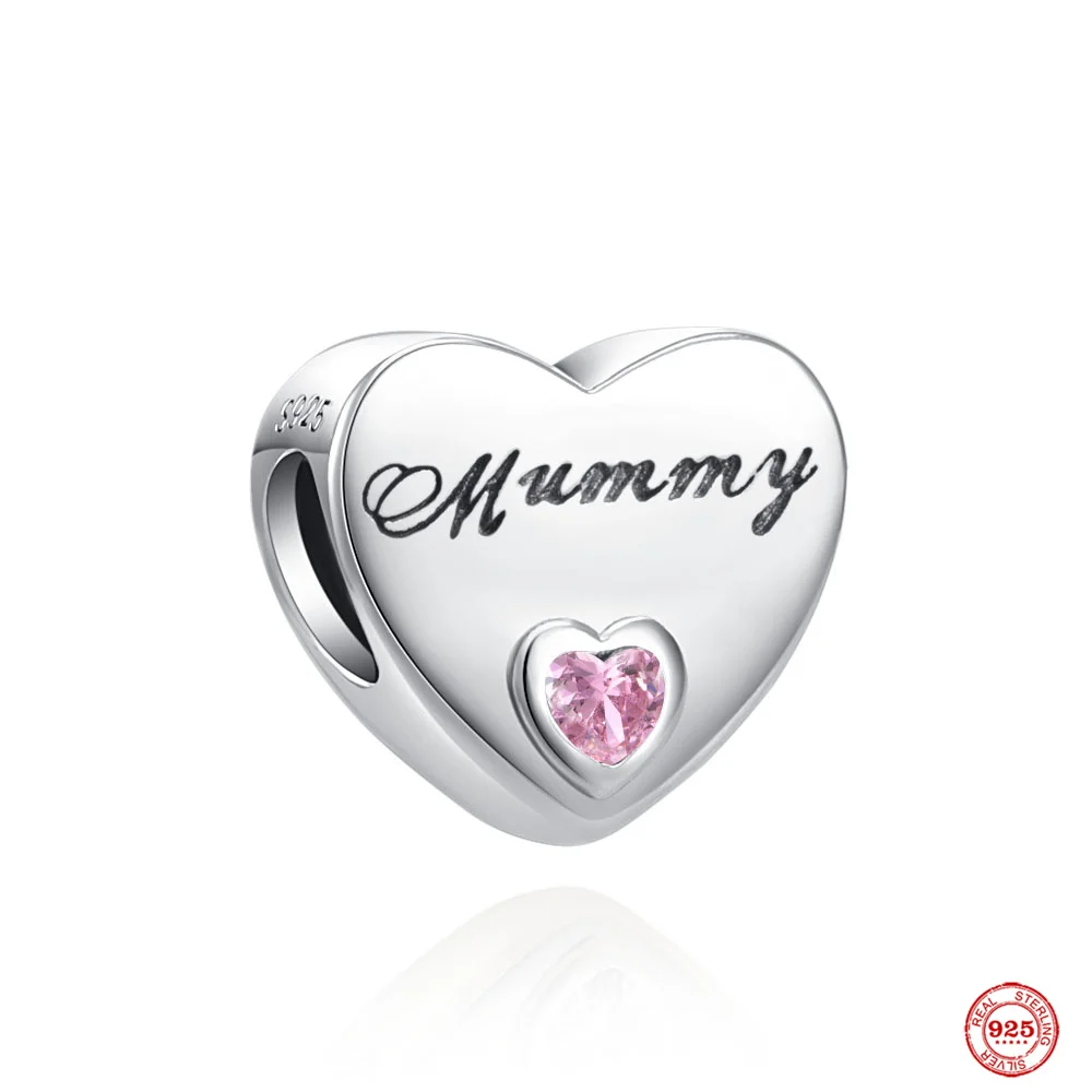 925 Silver Letter Family Beads Grandma Brother Son Pendant Women Dangle New Charm Fit Original Bracelet For Jewelry Gift 5