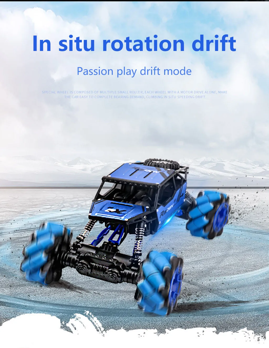 1/16 4WD 2,4 GHz пульт дистанционного управления внедорожный автомобиль RC автомобиль игрушки для детей сплав горизонтальный трюк Дрифт автомобиль игрушка мальчик Рождественский подарок