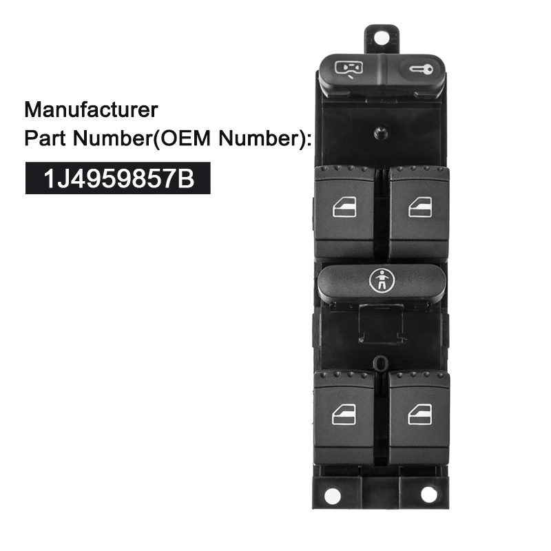 Главный переключатель окна для Volkswagen Golf J* etta Bora Passat B5 OEM 1J4959857D 1J4959857B