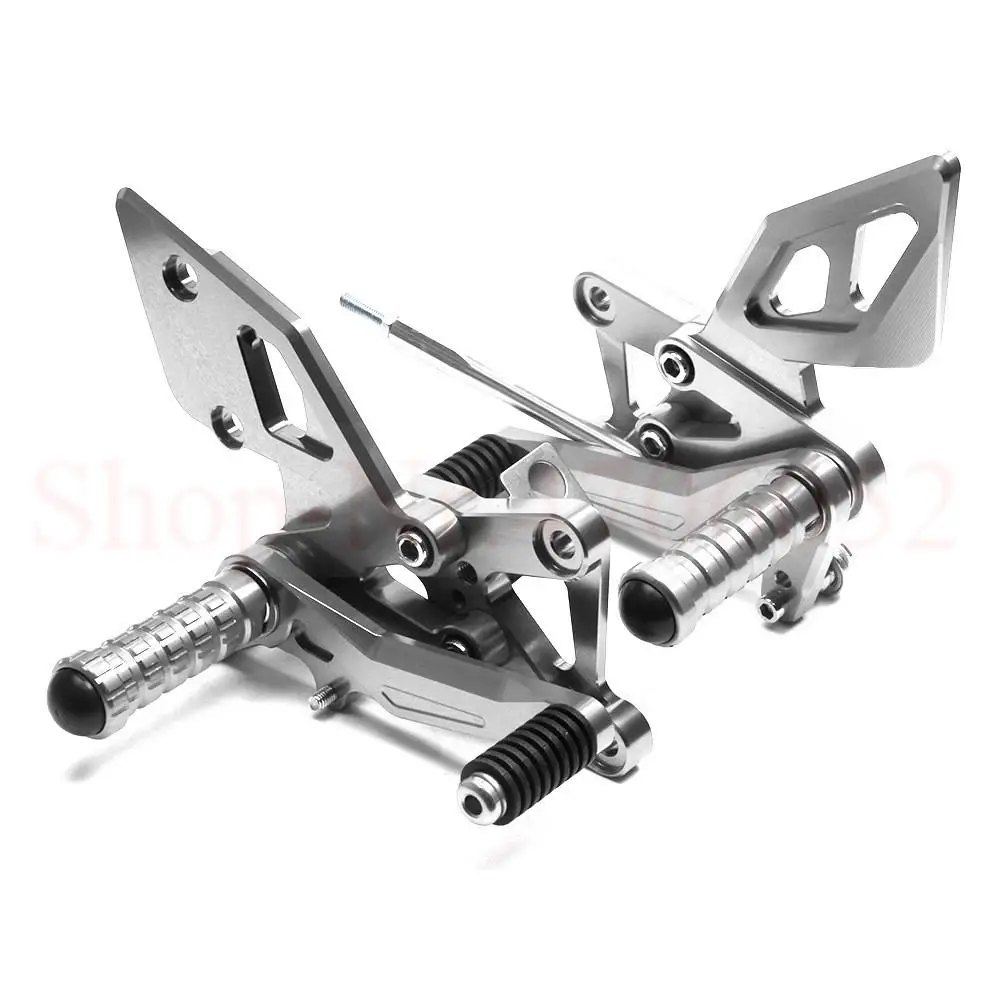 CNC регулируемый задний Набор Rearsets Подножка для ног для YAMAHA R25 R3 - Color: Silver