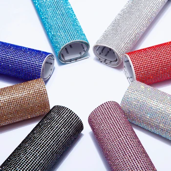 

20*24cm Bling Car Stickers Self Adhesive Rhinestone Sheet Diamond Sticker Sheet Strass for Bag Shoes Phone PC Car DIY Decoration