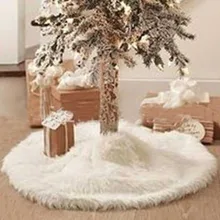 90 см, длинная юбка в виде снежной елки, коврик для пола, вечерние, мягкие, рождественские украшения для семьи, год