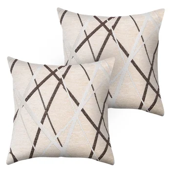 

Geometric Cushion Cover Stripe Dot Grid Printed Polyester Throw Pillow Case for Chair Sofa Home Decoration Square Pillowcase