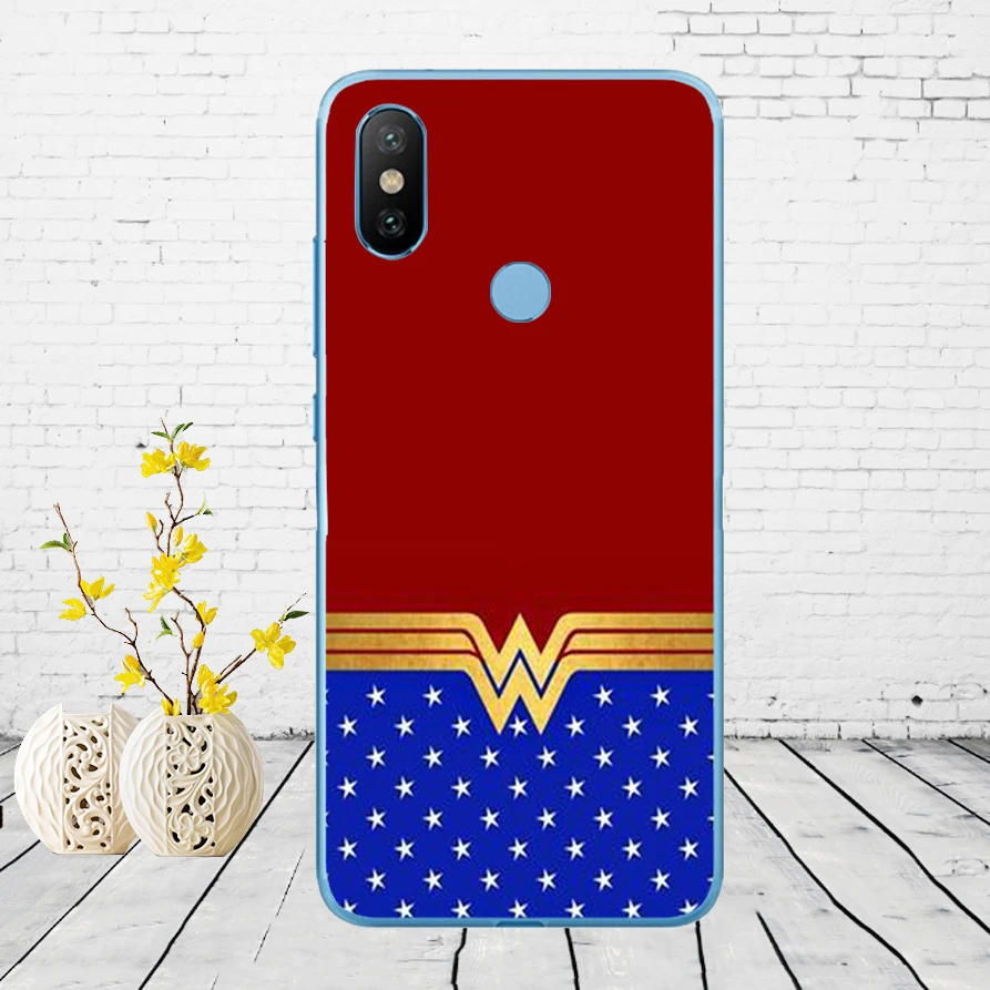 20D Бэтмен Супермен flash Wonder Woman Человек-паук Мягкий силиконовый чехол для Xiao mi Red mi 6 6a mi 8 a2 lite note 5 6 pro 7 Case